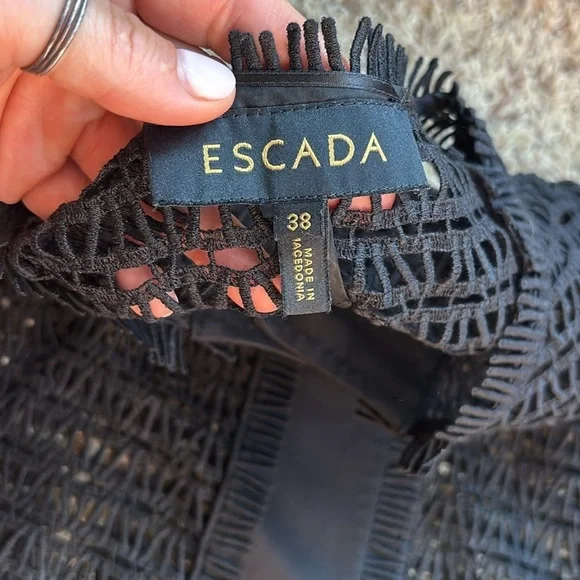 Escada Elegant Black Lace Dress/matching jacket - Picture 8 of 8